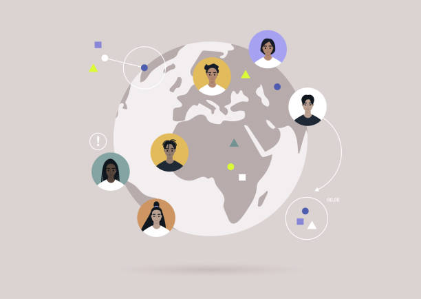 Diverse team collaborating across continents