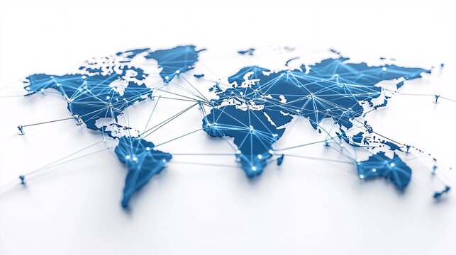 World map showing global connections representing BorderPilot's reach